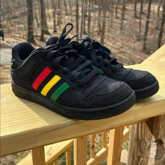 Adidas Hemp Bucktown Original Shoes Men Size 10 Rasta Black Red Green Yellow